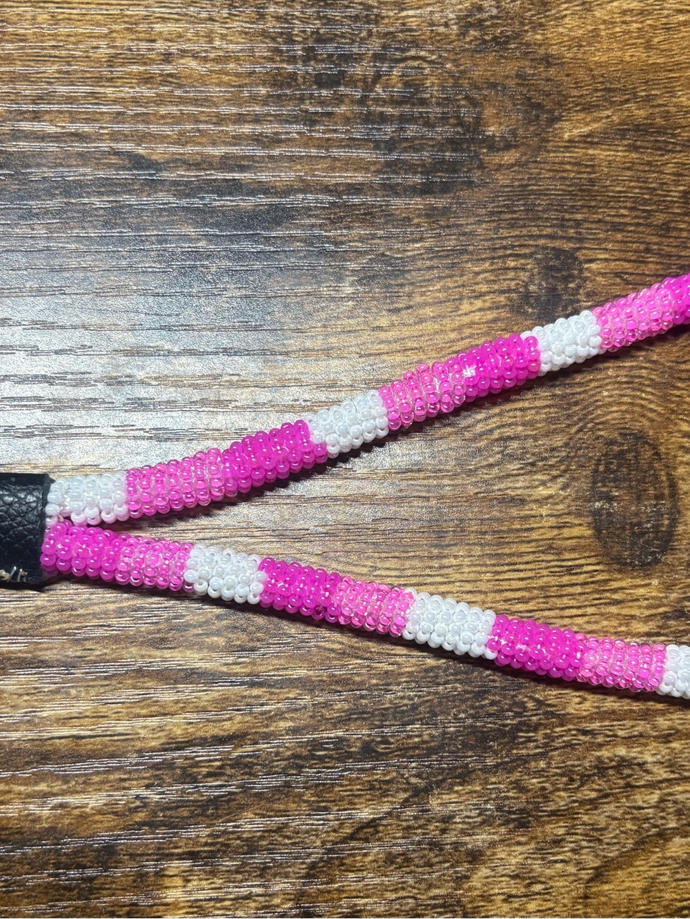 Kids Pink and White Beaded Strap - Unbranded